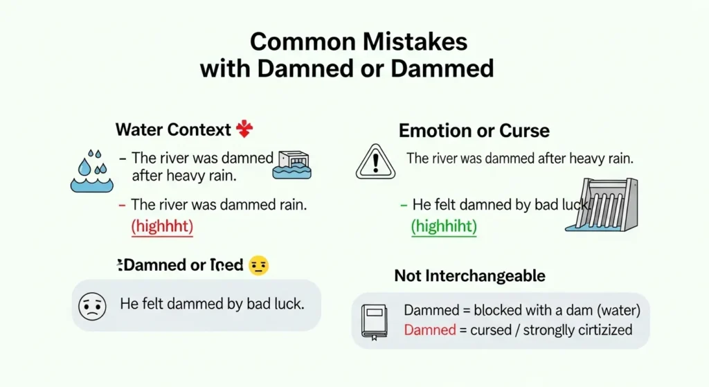 Common Mistakes with Damned or Dammed
