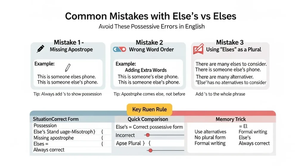 Common Mistakes with Else’s or Elses