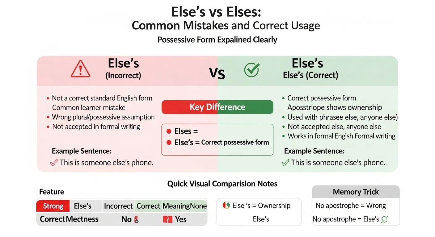 Else’s or Elses