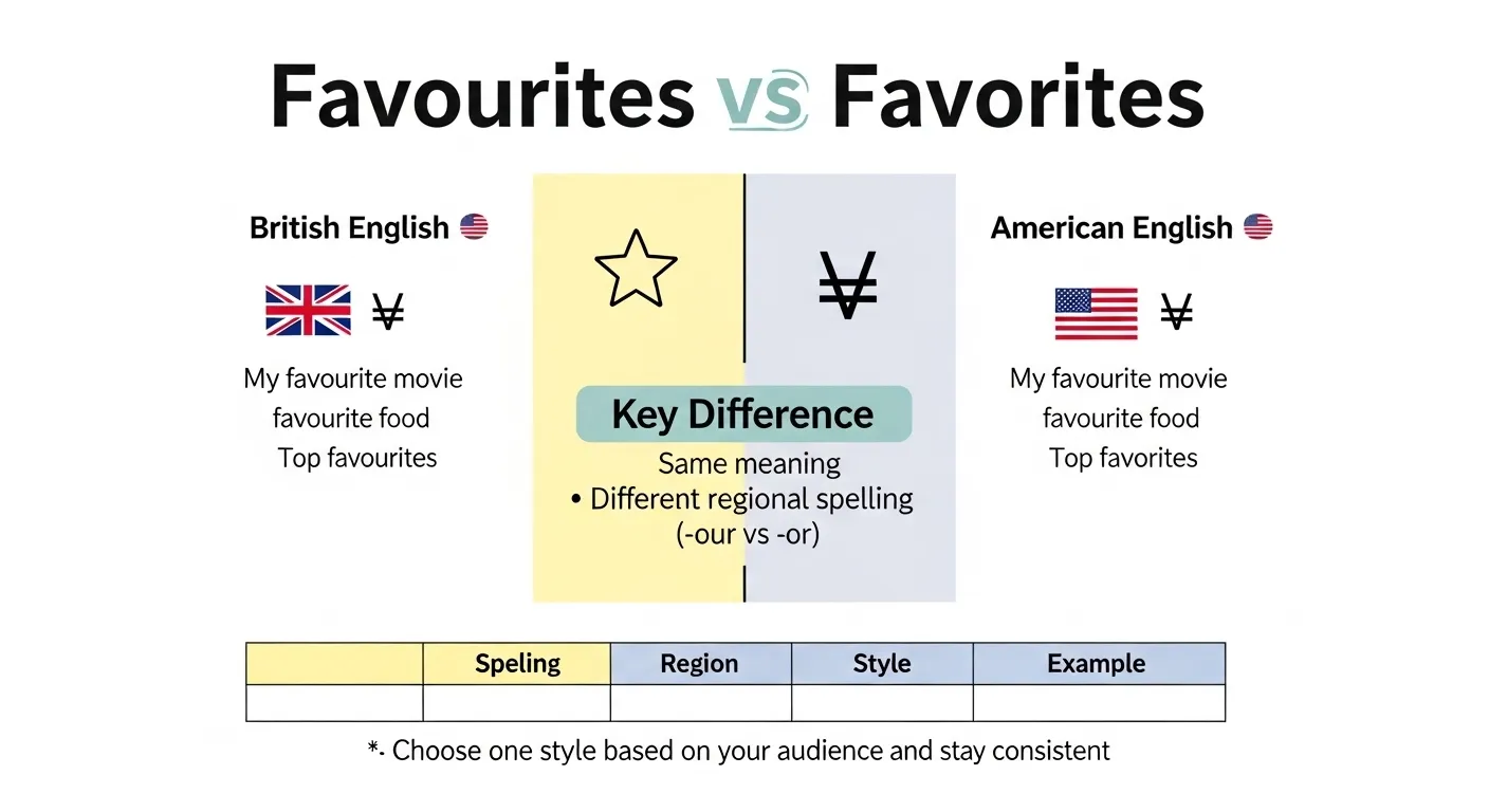 Favourites or Favorites