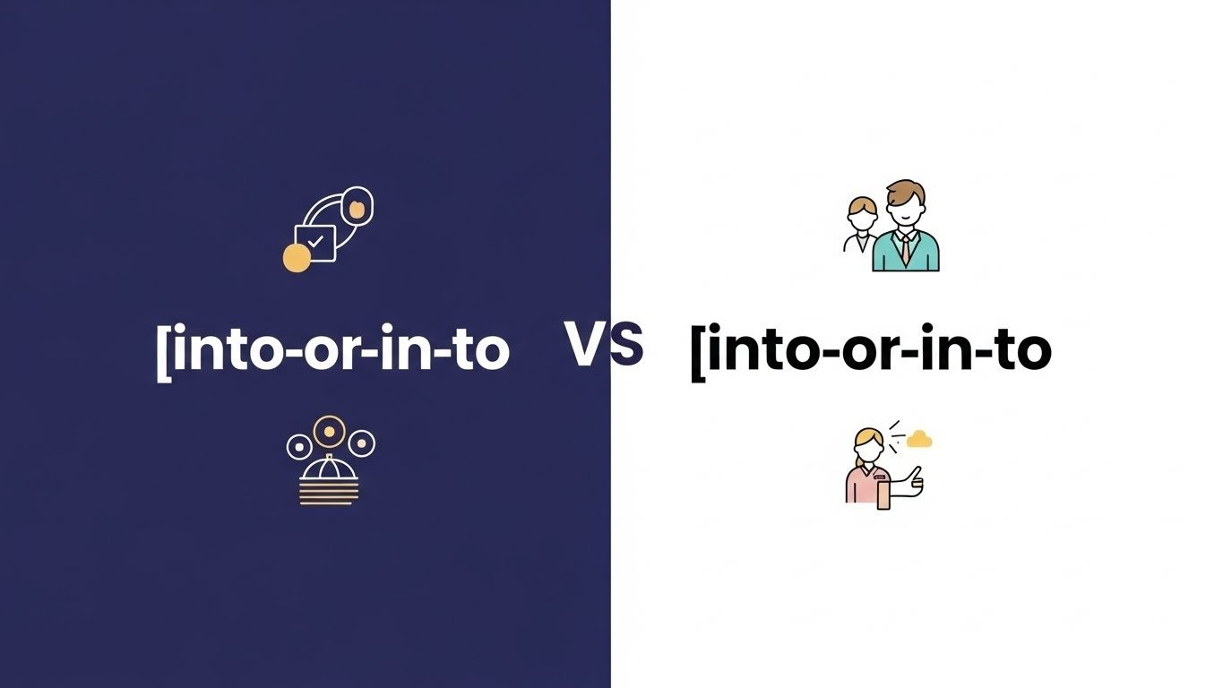into or in to