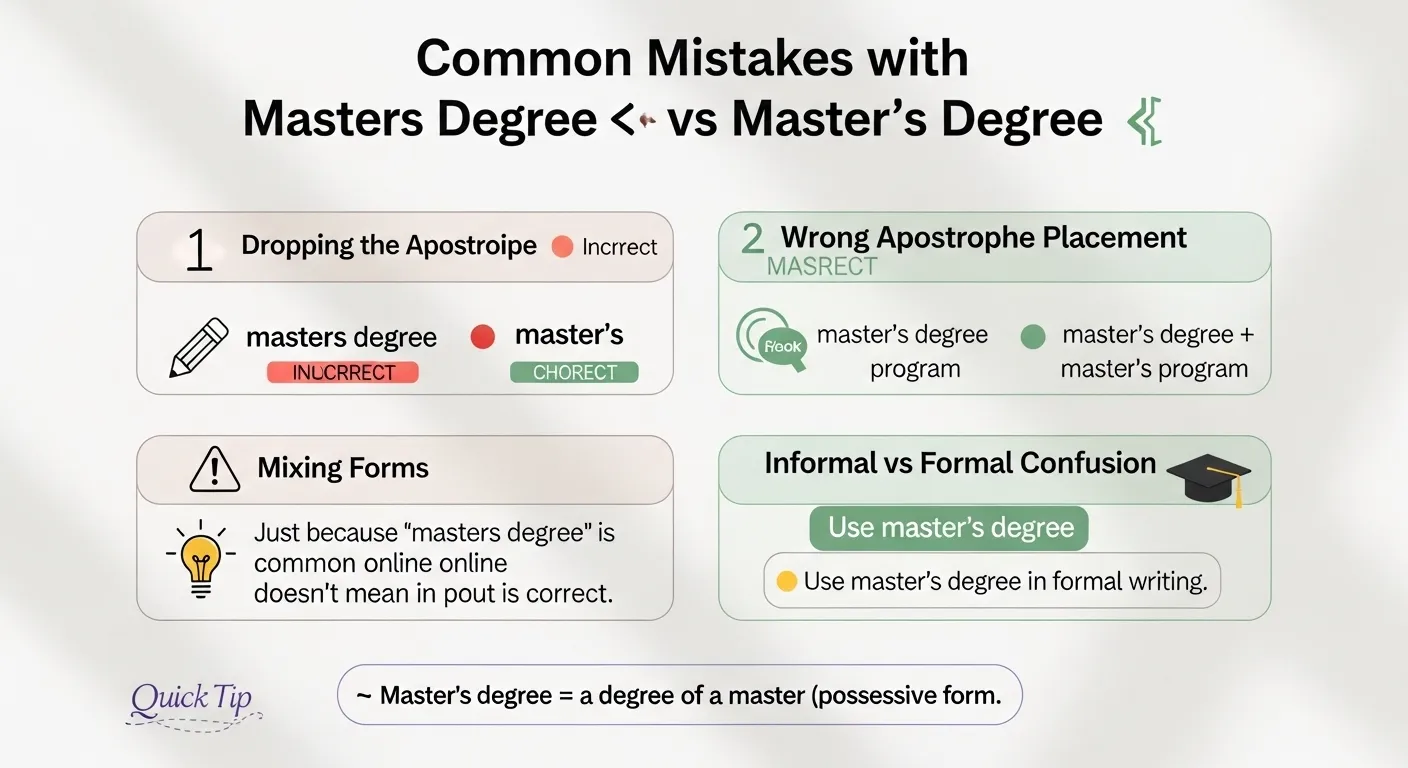 masters degree or master's degree