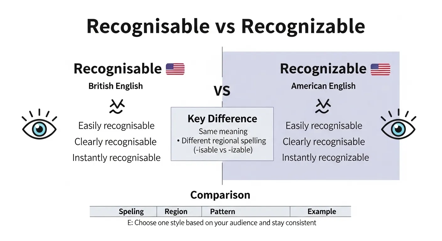 recognisable or recognizable