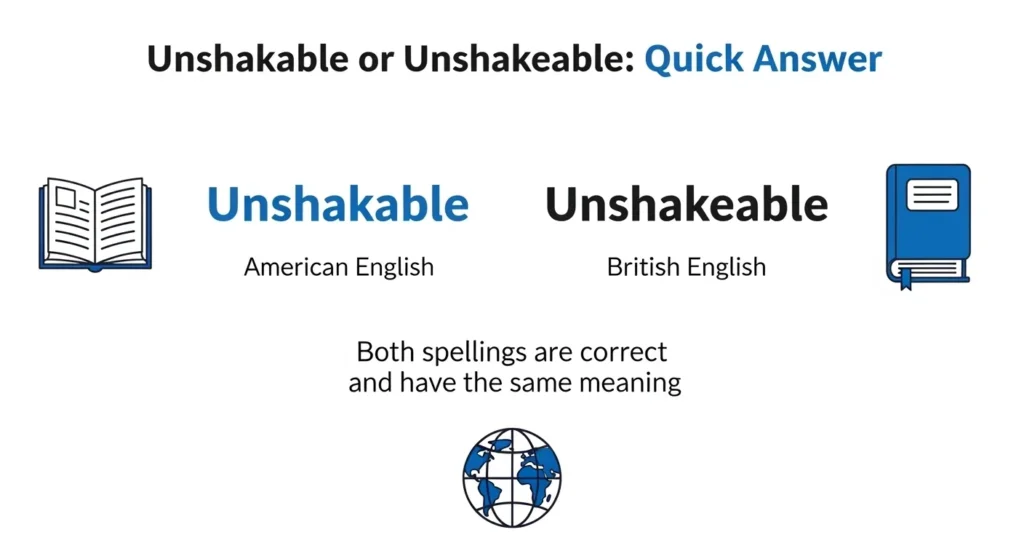 Unshakable or Unshakeable: Quick Answer