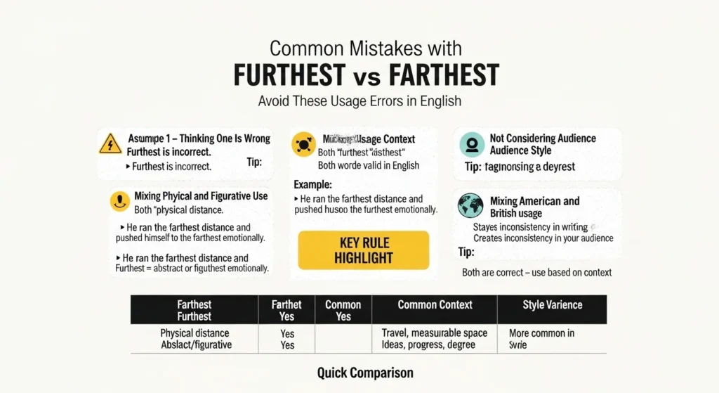 Common Mistakes with Furthest or Farthest
