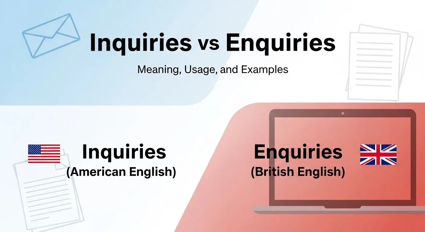 inquiries or enquiries