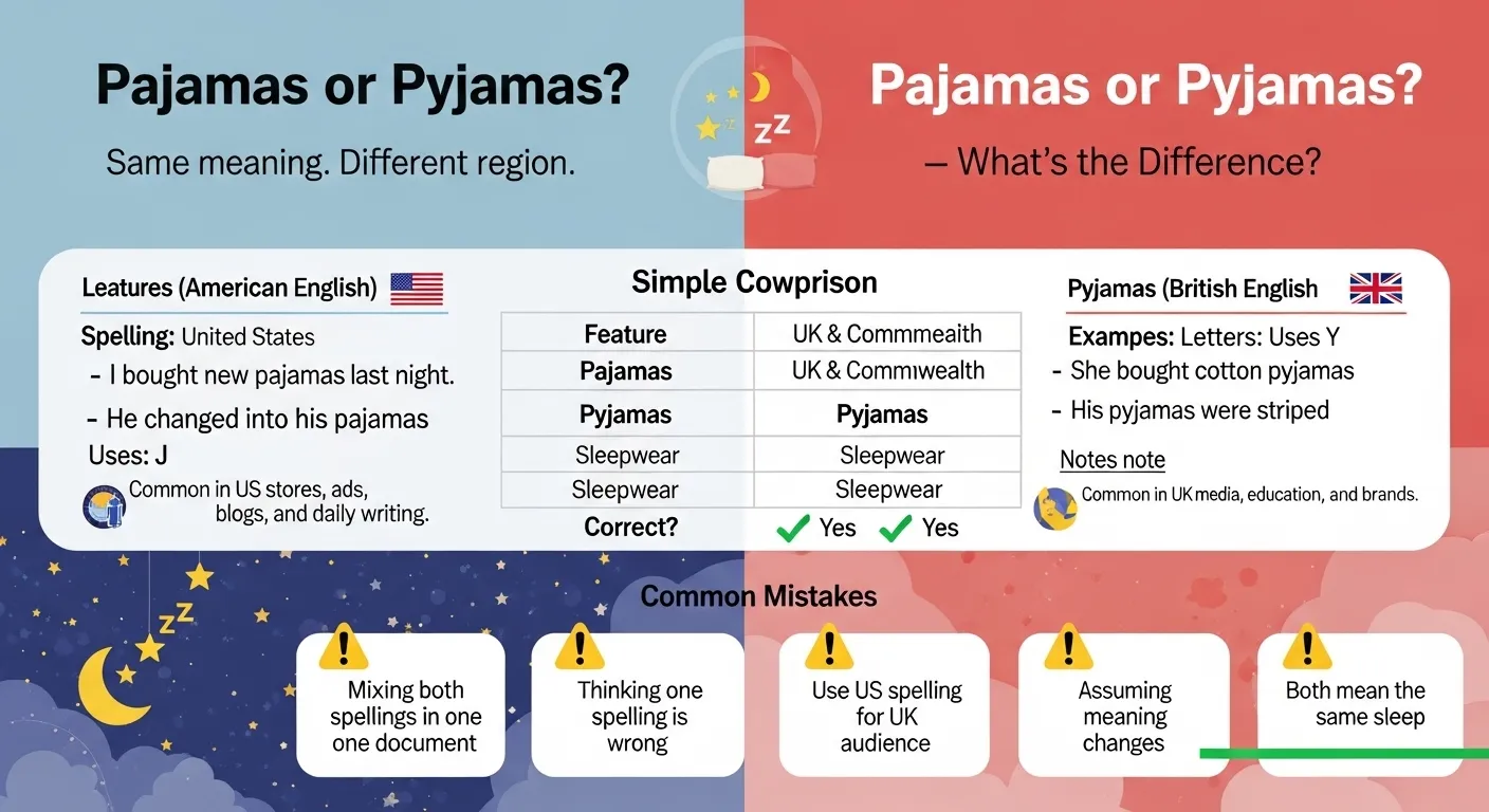pajamas or pyjamas