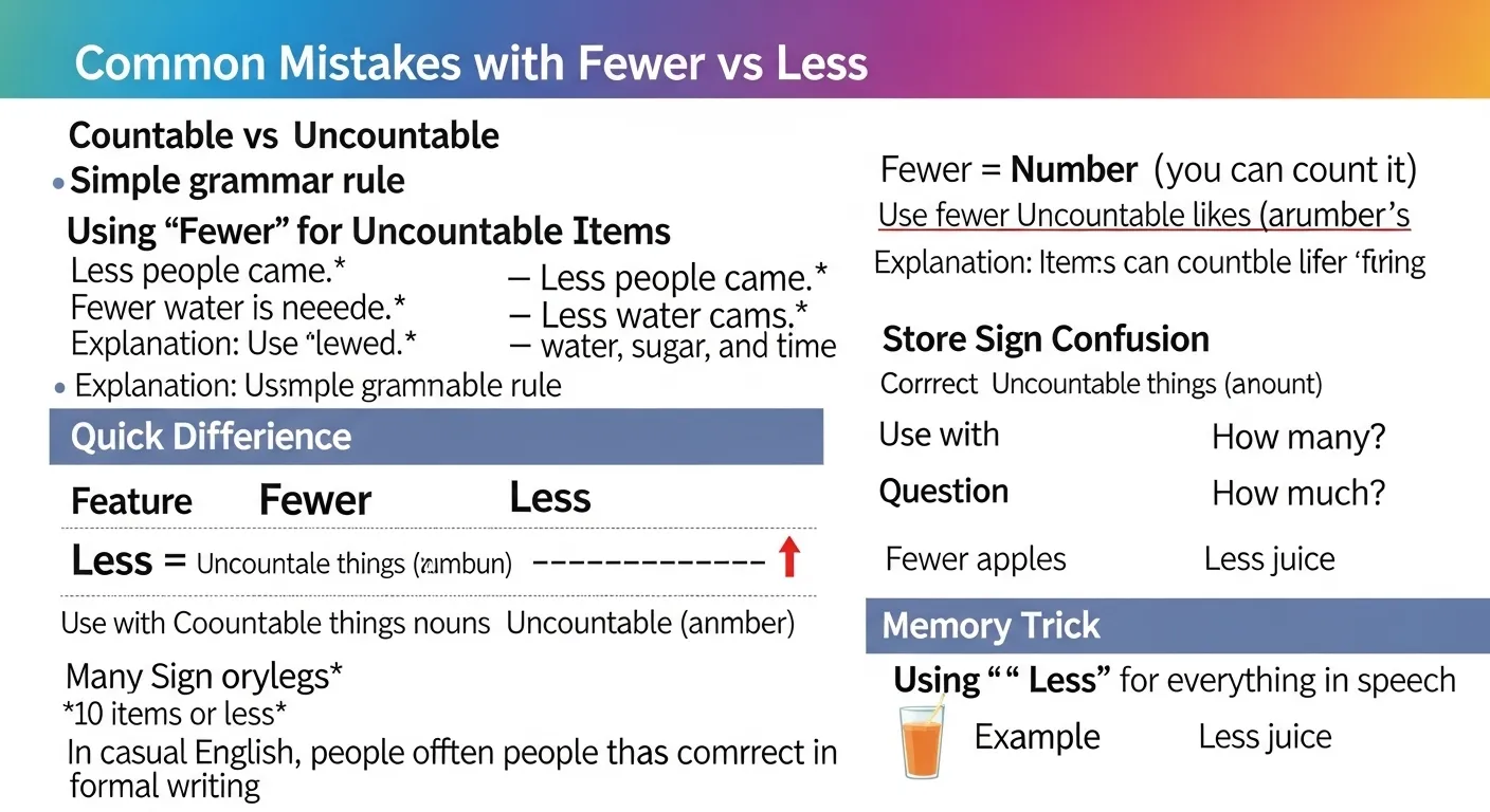 fewer vs less