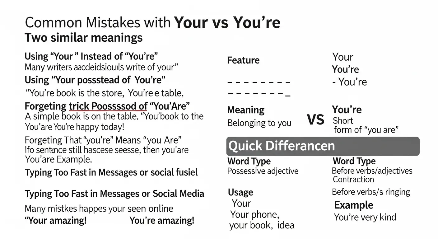 your vs you're