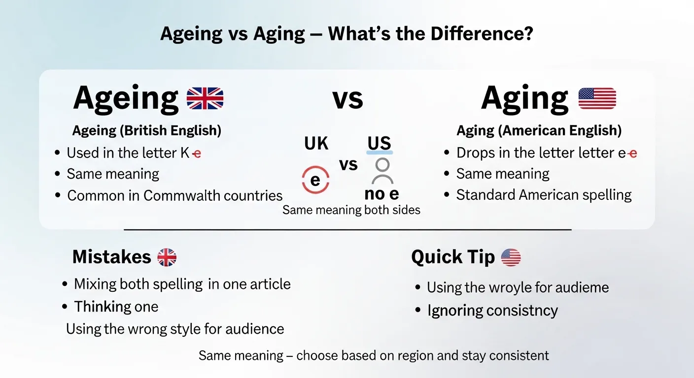 ageing vs aging