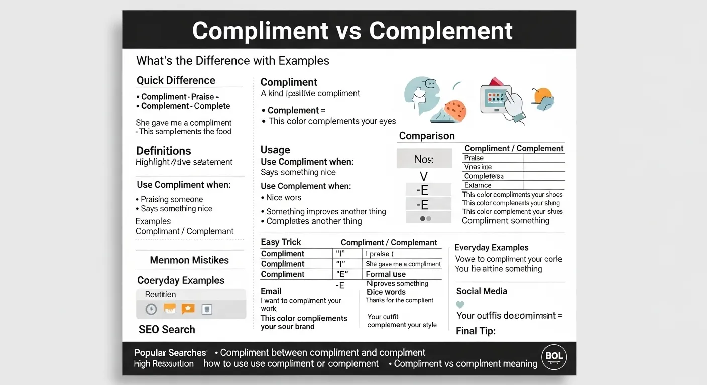 compliment vs complement examples