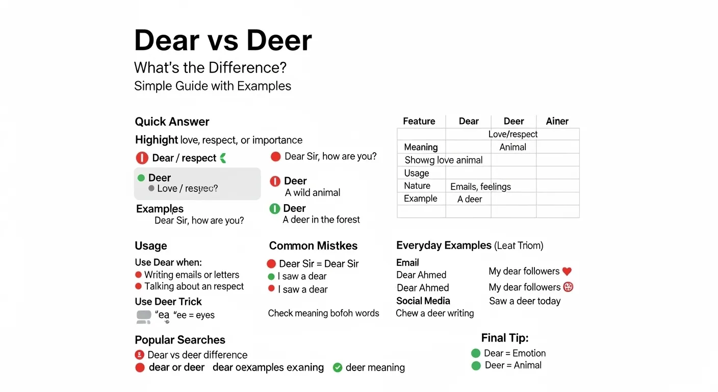 Dear vs Deer