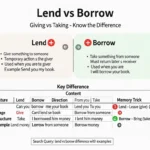 lend vs borrow difference with examples