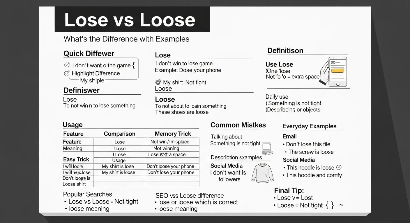 lose vs loose difference