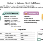 stationary vs stationery