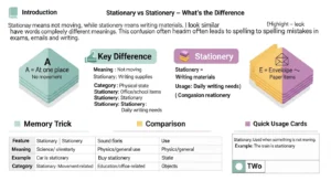 stationary vs stationery